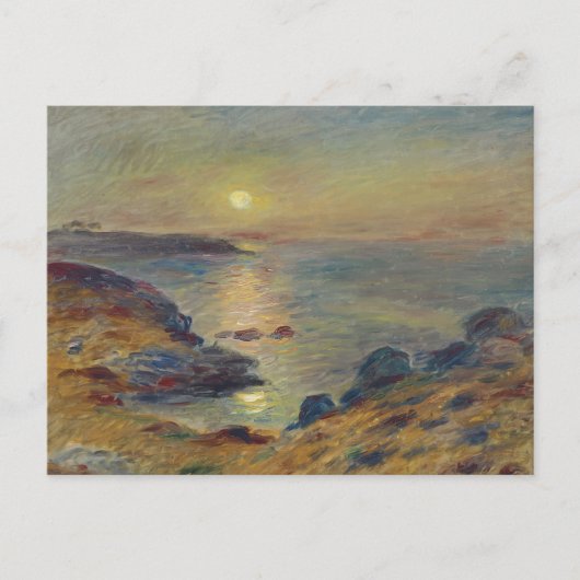 Renoir - Zonsondergang in Douarnenez Fine Art Land Briefkaart (Voorkant)