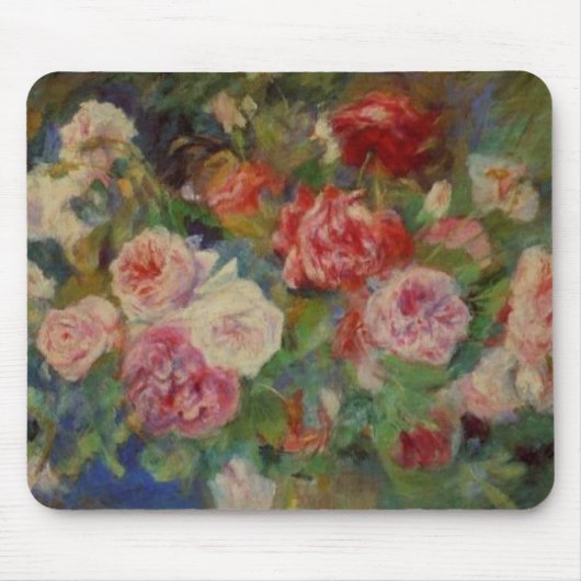 Renoir'a Vase of Rozen, nog steeds leven Muismat (Voorkant)