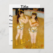 Renoir's Acrobat bij Cirque Fernando (1879) Kaart (Voorkant / Achterkant)