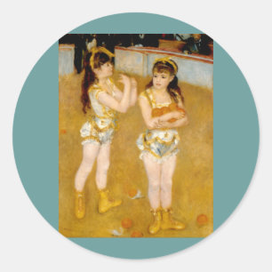 Renoir's Acrobat bij Cirque Fernando (1879) Ronde Sticker