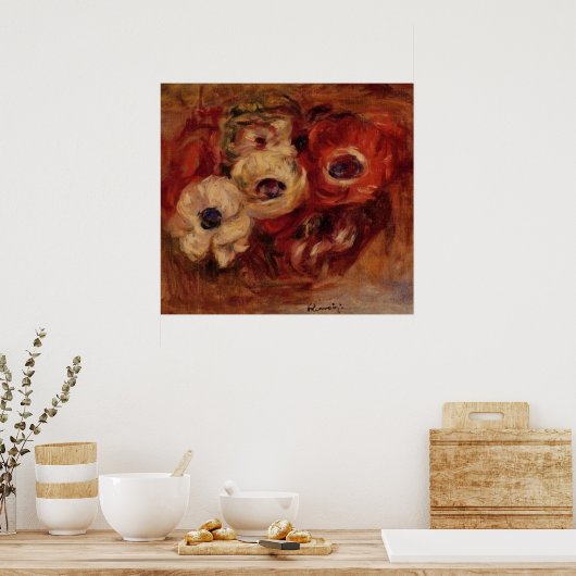 Renoir's Anemones still Life Poster (Keuken)