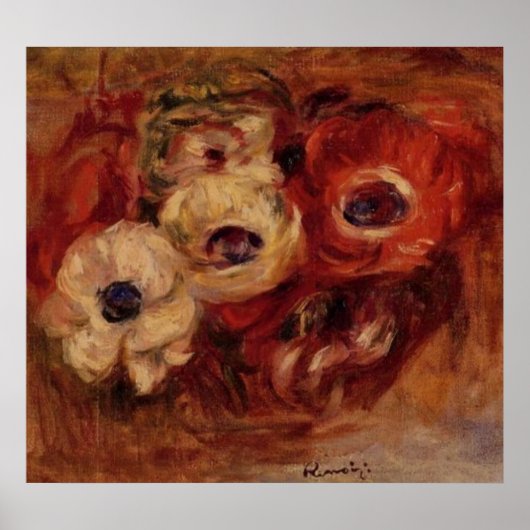 Renoir's Anemones still Life Poster (Voorkant)