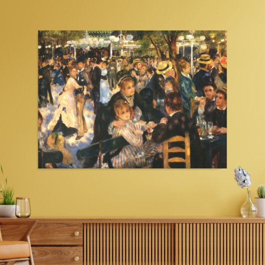 Renoir's Bal du moulin de la Galette (1876) Canvas Afdruk (Insitu (Woonkamer))