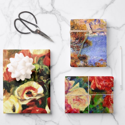 Renoir's beroemde papieren inpakbladen inpakpapier vel (Voorkant)