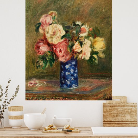 Renoir's Bouquet van Rozen Poster (Keuken)