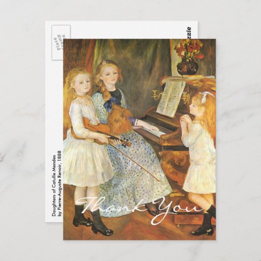 Renoir's Daughters of Catulle Mendes Briefkaart (Voorkant / Achterkant)