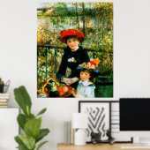 Renoir's 'de twee zussen, op de Terras' Poster (Thuiskantoor)