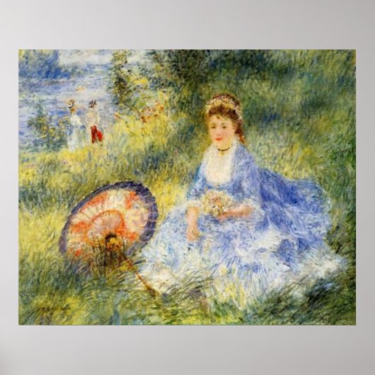 Renoir's jonge vrouw met een Japanse overzeese Poster (Voorkant)