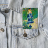 Renoir's kleine meisje in Blauw met watering can Button (Insitu)