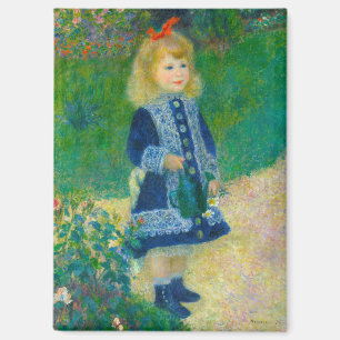 Renoir's kleine meisje in Blauw met watering can Magneet
