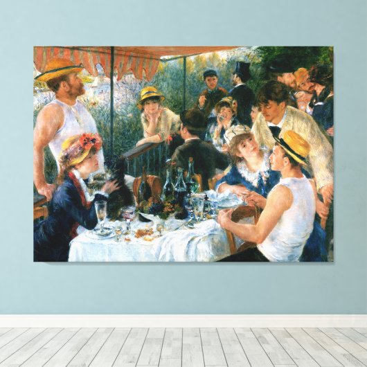 Renoir's Luncheon of the Boating Party (1881) Canvas Afdruk (Insitu (Houten vloer))