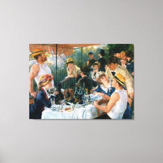 Renoir's Luncheon of the Boating Party (1881) Canvas Afdruk (Voorkant)
