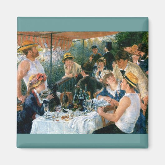 Renoir's Luncheon of the Boating Party (1881) Magneet (Voorkant)