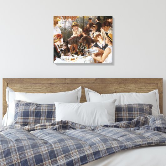 Renoir's "Luncheon of the Boating Party" Canvas Afdruk (Insitu (Slaapkamer))