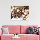 Renoir's "Luncheon of the Boating Party" Canvas Afdruk (Insitu (Woonkamer))