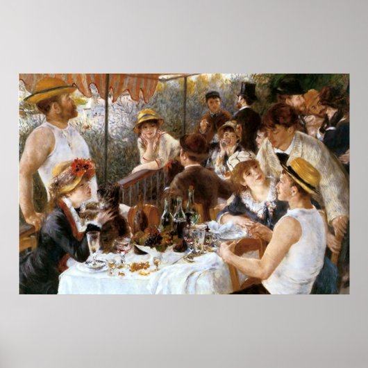 Renoir's "Luncheon of the Boating Party" Poster (Voorkant)
