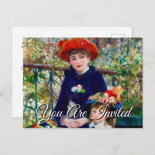 Renoir's moeder en kind uitnodiging Briefkaart (Voorkant / Achterkant)