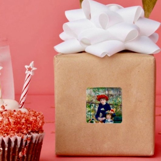 Renoirs moeder en kind vierkante sticker