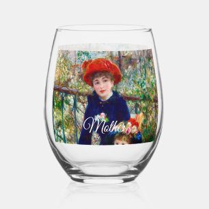 Renoir's Moeder en Kind Wijnglas Zonder Voet