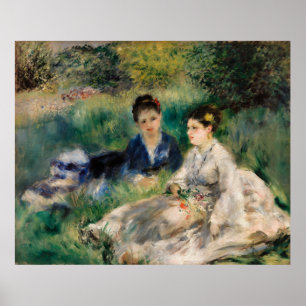 Renoir's op de gras poster