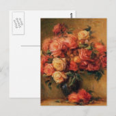 Renoir's Roses in a Vase Still Life Briefkaart (Voorkant / Achterkant)