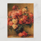 Renoir's Roses in a Vase Still Life Briefkaart (Voorkant)