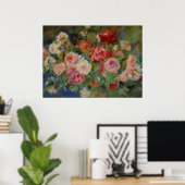 Renoir's Rozen in een Vase-stilstand Poster (Thuiskantoor)