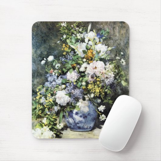 Renoir's "Spring Bouquet" - Mousepad Muismat (Met muis)