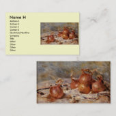 Renoir's stille leven met uien (1881) visitekaartje (Voorkant / Achterkant)