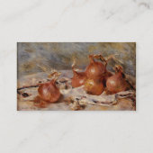 Renoir's stille leven met uien (1881) visitekaartje (Achterkant)