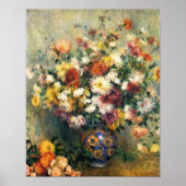 Renoir's Vase van Chrysanthema Poster (Voorkant)