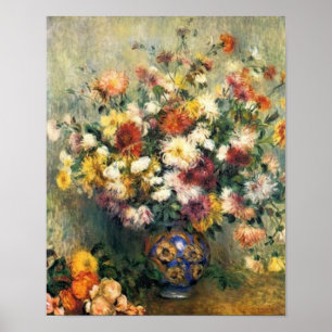 Renoir's Vase van Chrysanthema Poster