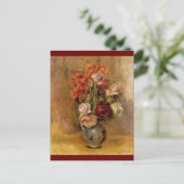 Renoir's Vase van Gladiolas en Rozen Briefkaart (Staand voorkant)