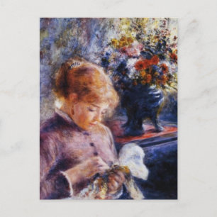 Renoir's Young Woman Sewing Briefkaart