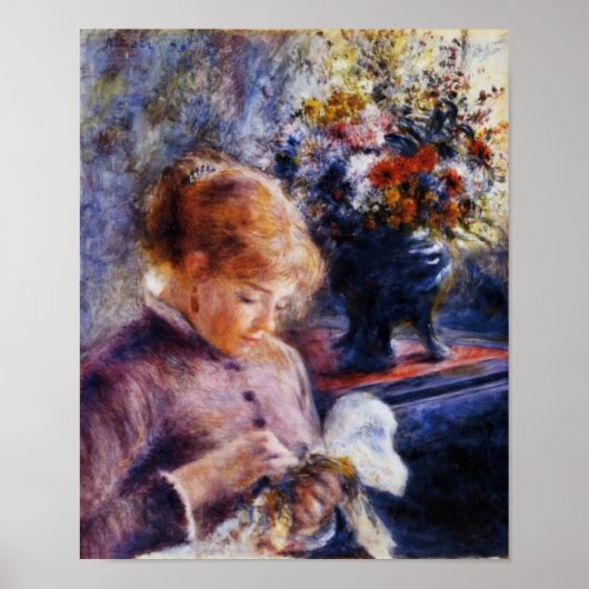 Renoir's Young Woman Sewing Poster (Voorkant)