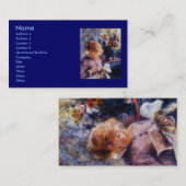 Renoir's Young Woman Sewing Visitekaartje (Voorkant / Achterkant)