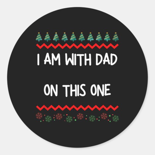 Renolve Uni-volwassenen Kerstmis Ronde Sticker (Voorkant)