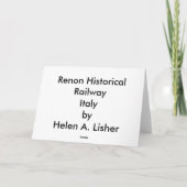 Renon Historische spoorweg Feestdagen Kaart (Achterkant)