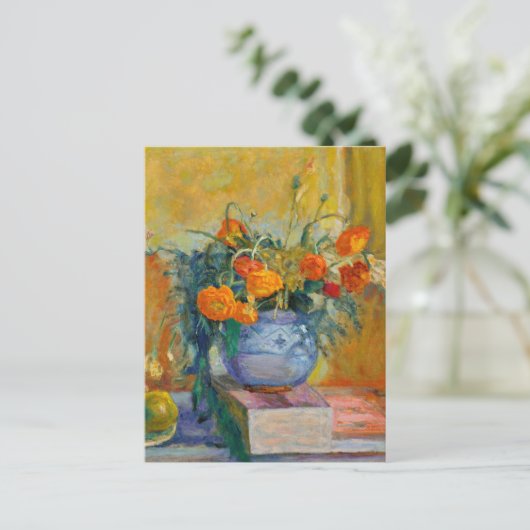 Renoncules au Vase Bleu | Pierre Bonnard Briefkaart (Staand voorkant)