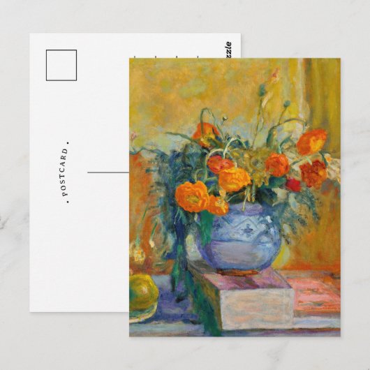 Renoncules au Vase Bleu | Pierre Bonnard Briefkaart (Voorkant / Achterkant)