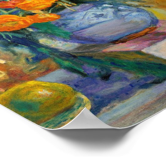 Renoncules au Vase Bleu | Pierre Bonnard Poster (Hoek)