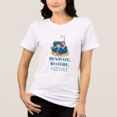 Renovate. Restore. Repeat. Home Renovation Tri-Blend Shirt (Voorkant)