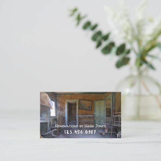 Renovatie oude aangepaste homekaarttemplate voor t visitekaartje (Staand voorkant)