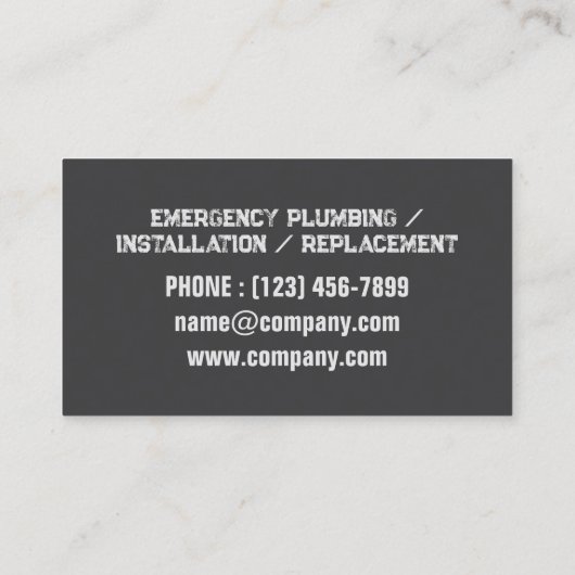 Renovatie Pijp Handyman Pluming Service Loodgieter Visitekaartje (Achterkant)