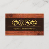 Renovatie van houten goudlijnen visitekaartje (Voorkant)