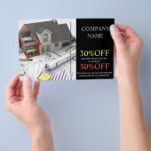 renovatie van woningen voor dakreparatie flyer (Hand)