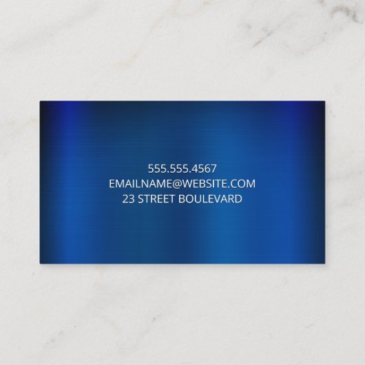 Renovaties | Repareer handgereedschap | Blauw Meta Visitekaartje (Achterkant)