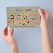 Renovatiewerk Gereedschap Klusjesman Timmerman Bou Flyer (Hand)