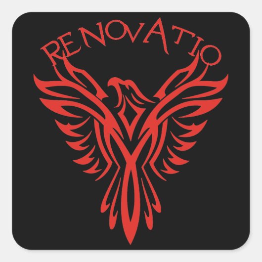 Renovatio: Phoenix Vierkante Sticker (Voorkant)