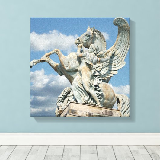 Renown Holding Back Pegasus Canvas Afdruk (Insitu (Houten vloer))